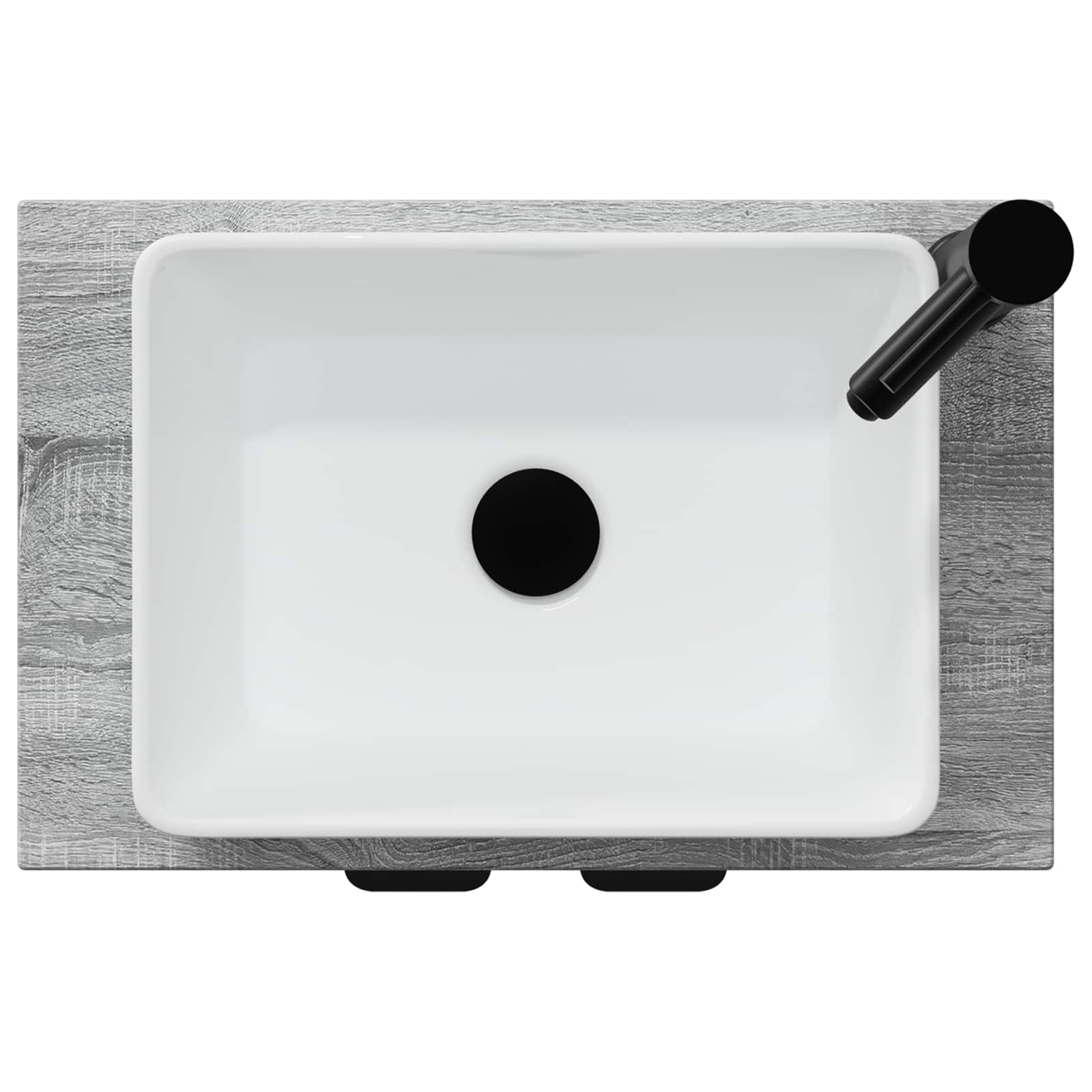 Badezimmerschrank mit Waschbecken Grau Sonoma 54 x 35 x 83 cm