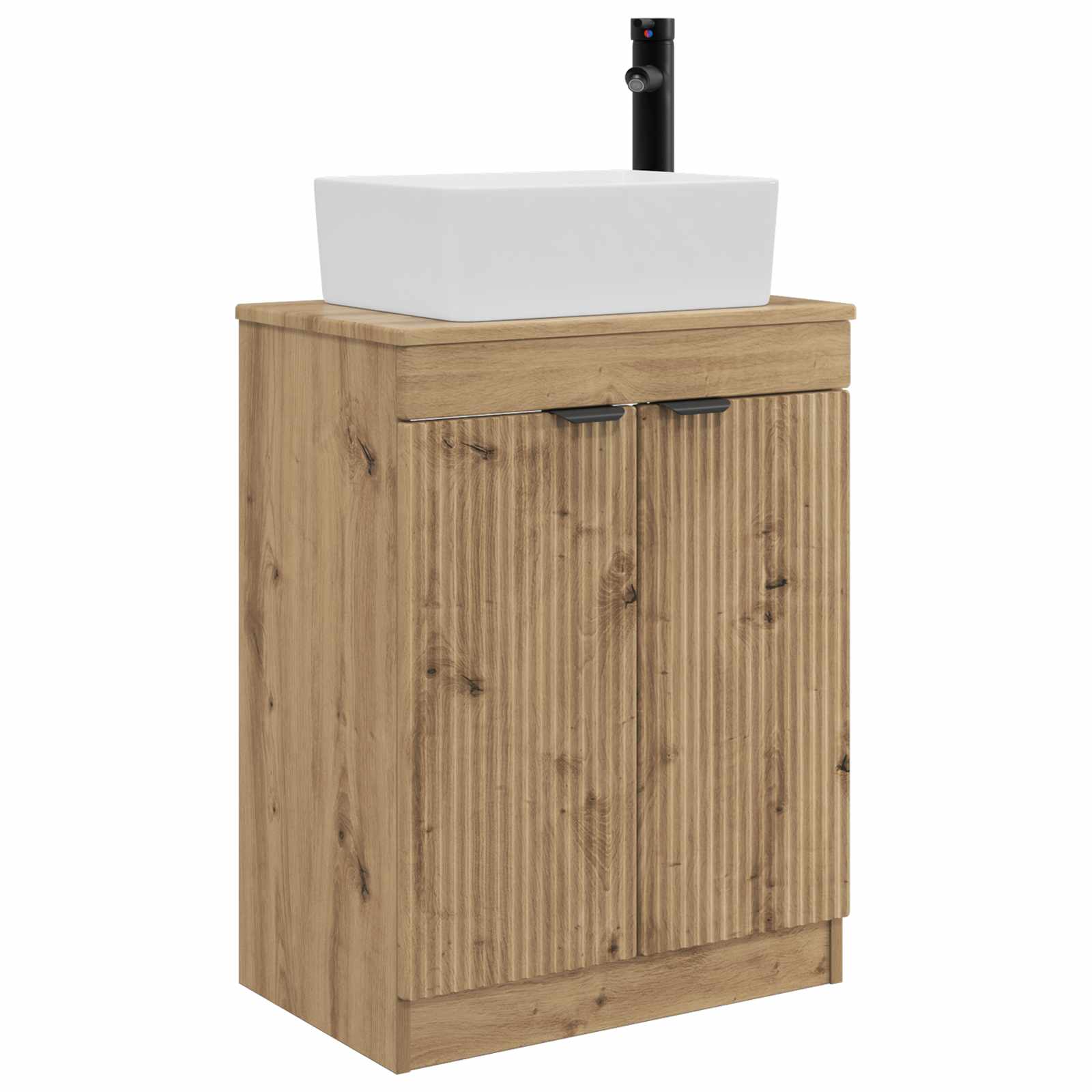 Badezimmerschrank mit Waschbecken Artisan-Eiche 54 x 35 x 83 cm