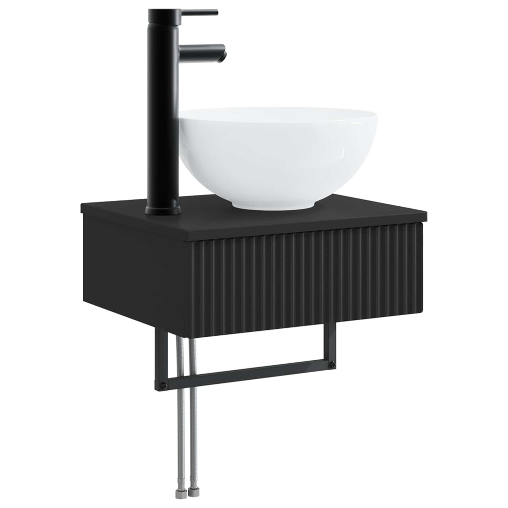 Wandmontiertes Waschbecken Schwarz 40 x 35 x 39 cm