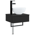 Wandmontiertes Waschbecken Schwarz 40 x 35 x 39 cm