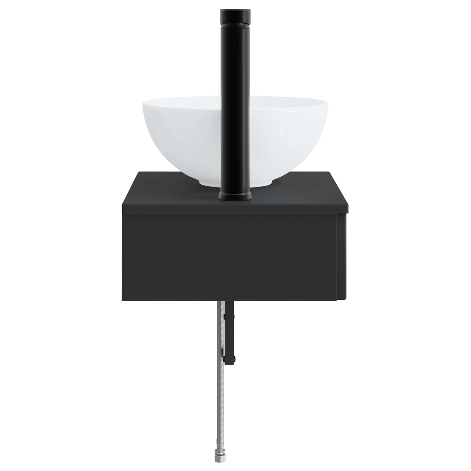 Wandmontiertes Waschbecken Schwarz 40 x 35 x 39 cm