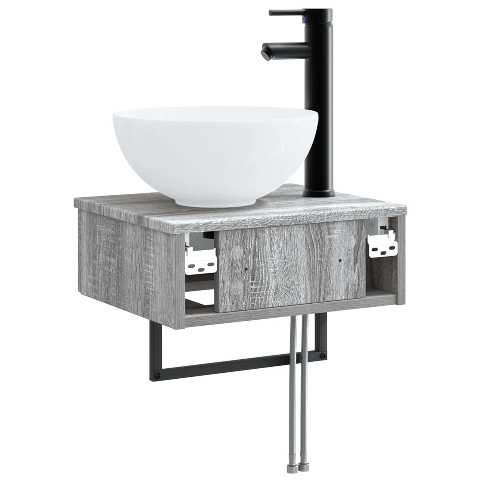 Wandmontiertes Waschbecken Grau Sonoma 40 x 35 x 39 cm