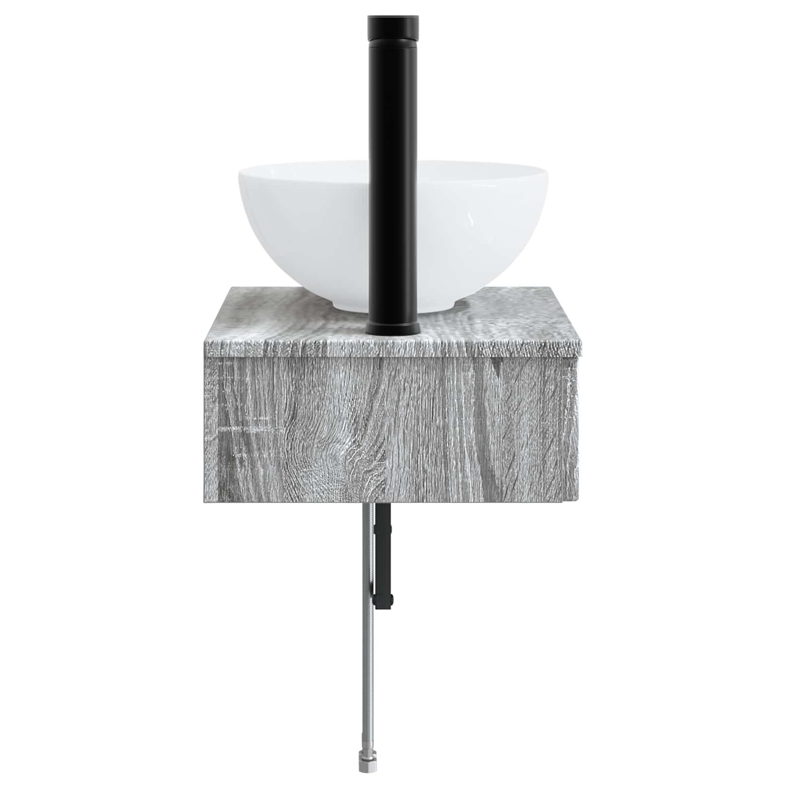 Wandmontiertes Waschbecken Grau Sonoma 40 x 35 x 39 cm