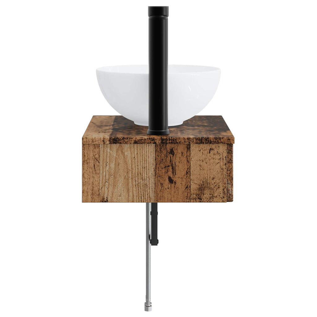 Wandmontiertes Waschbecken Altholz 40 x 35 x 39 cm