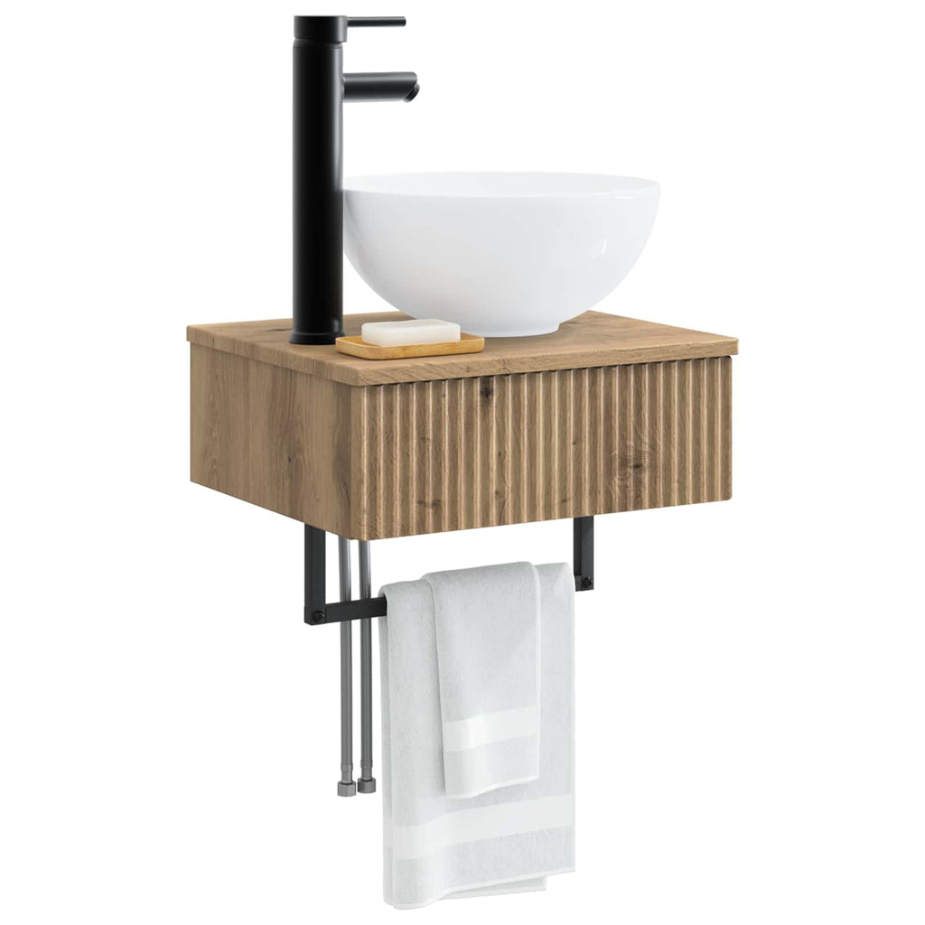 Wandmontiertes Waschbecken Artisan-Eiche 40 x 35 x 39 cm