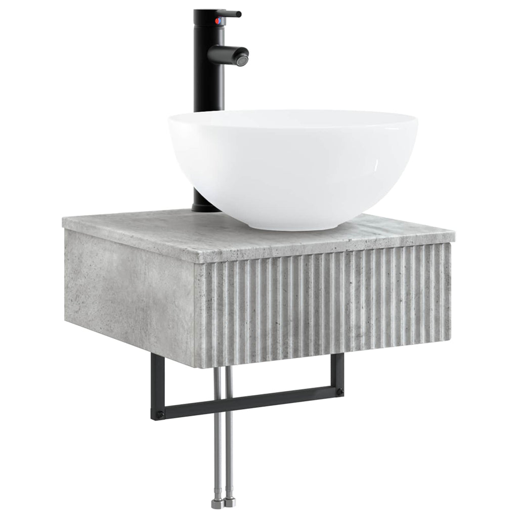 Wandmontiertes Waschbecken Betongrau 40 x 41 x 40,5 cm