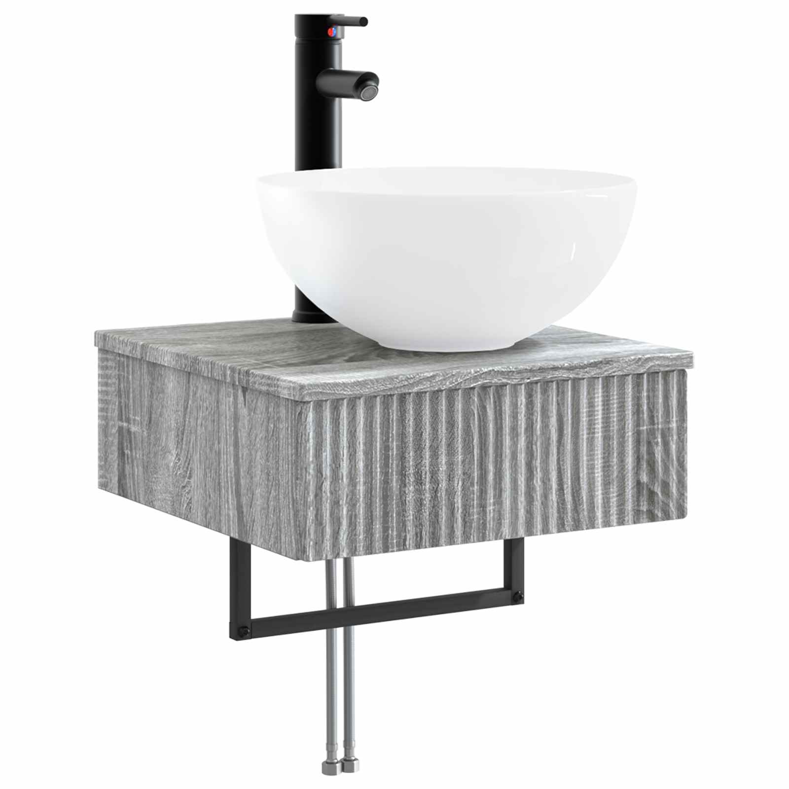 Wandmontiertes Waschbecken Grau Sonoma 40 x 41 x 40,5 cm