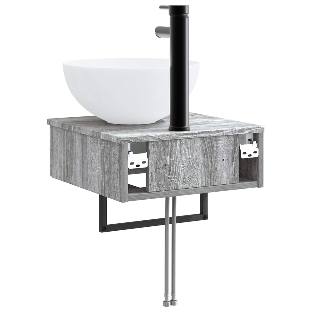 Wandmontiertes Waschbecken Grau Sonoma 40 x 41 x 40,5 cm