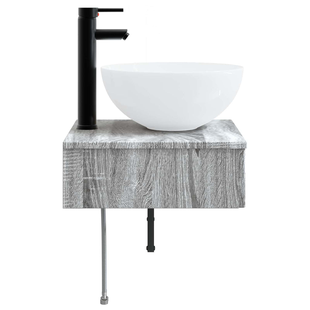 Wandmontiertes Waschbecken Grau Sonoma 40 x 41 x 40,5 cm