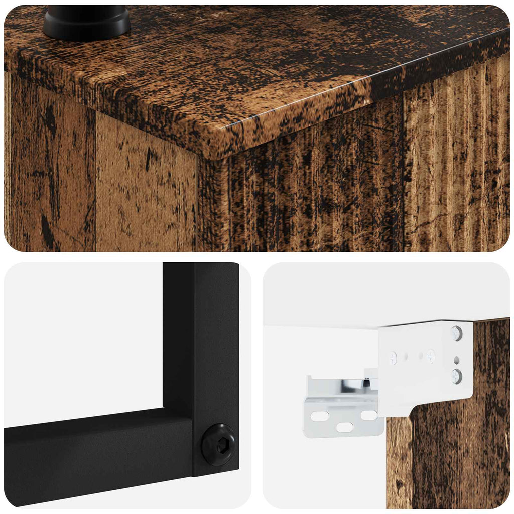 Wandmontiertes Waschbecken Altholz 40 x 41 x 40,5 cm