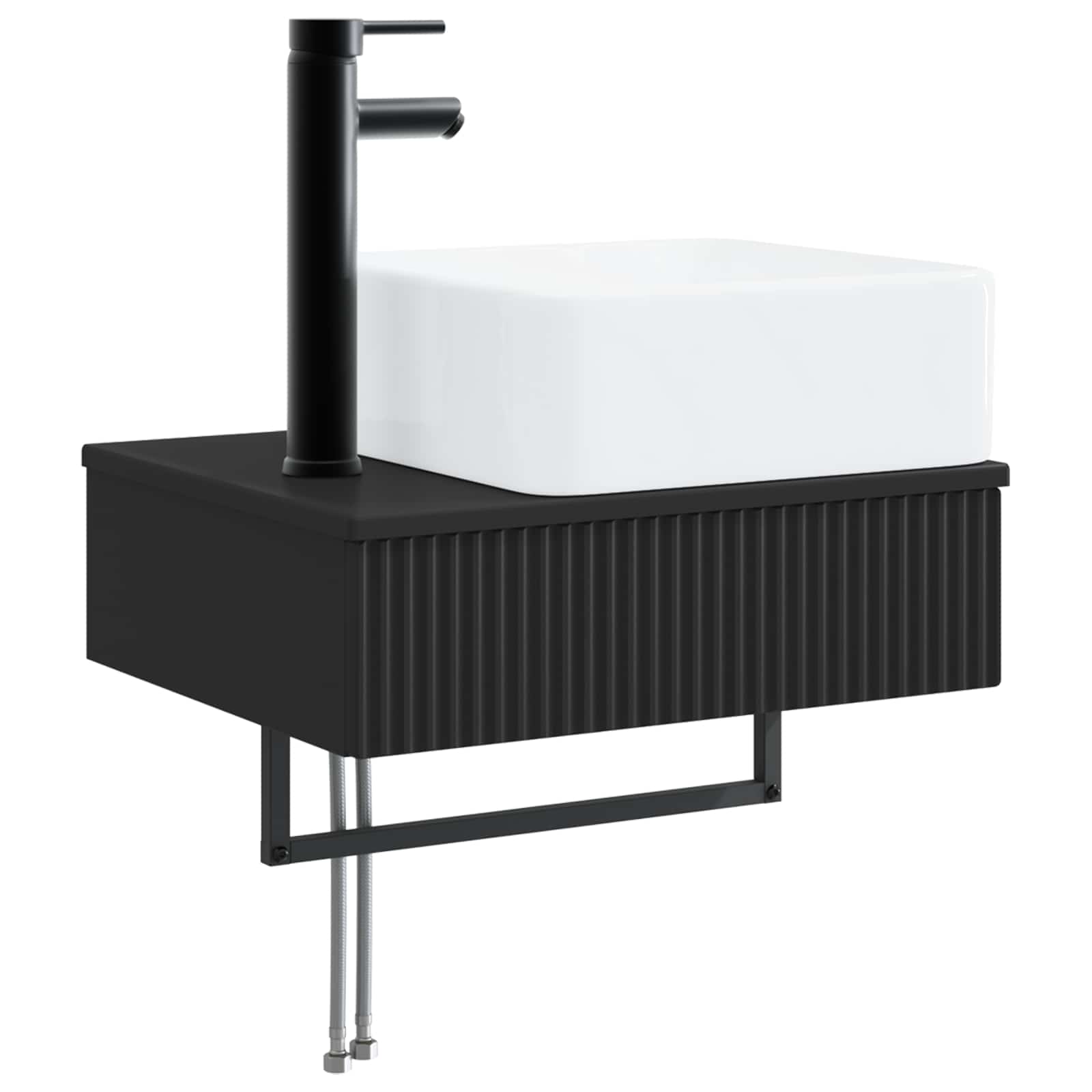 Wandmontiertes Waschbecken Schwarz 50 x 41 x 39 cm