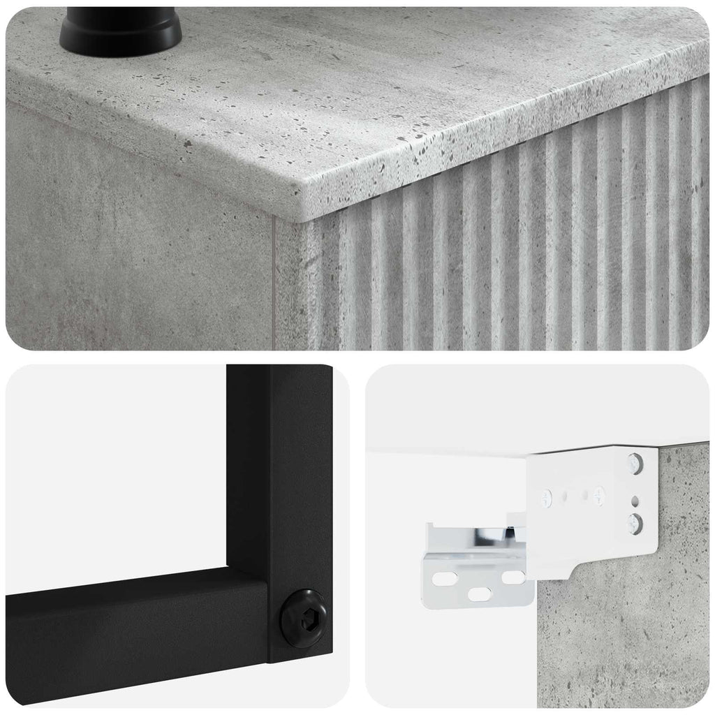 Wandmontiertes Waschbecken Betongrau 50 x 41 x 39 cm