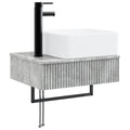 Wandmontiertes Waschbecken Betongrau 50 x 41 x 39 cm