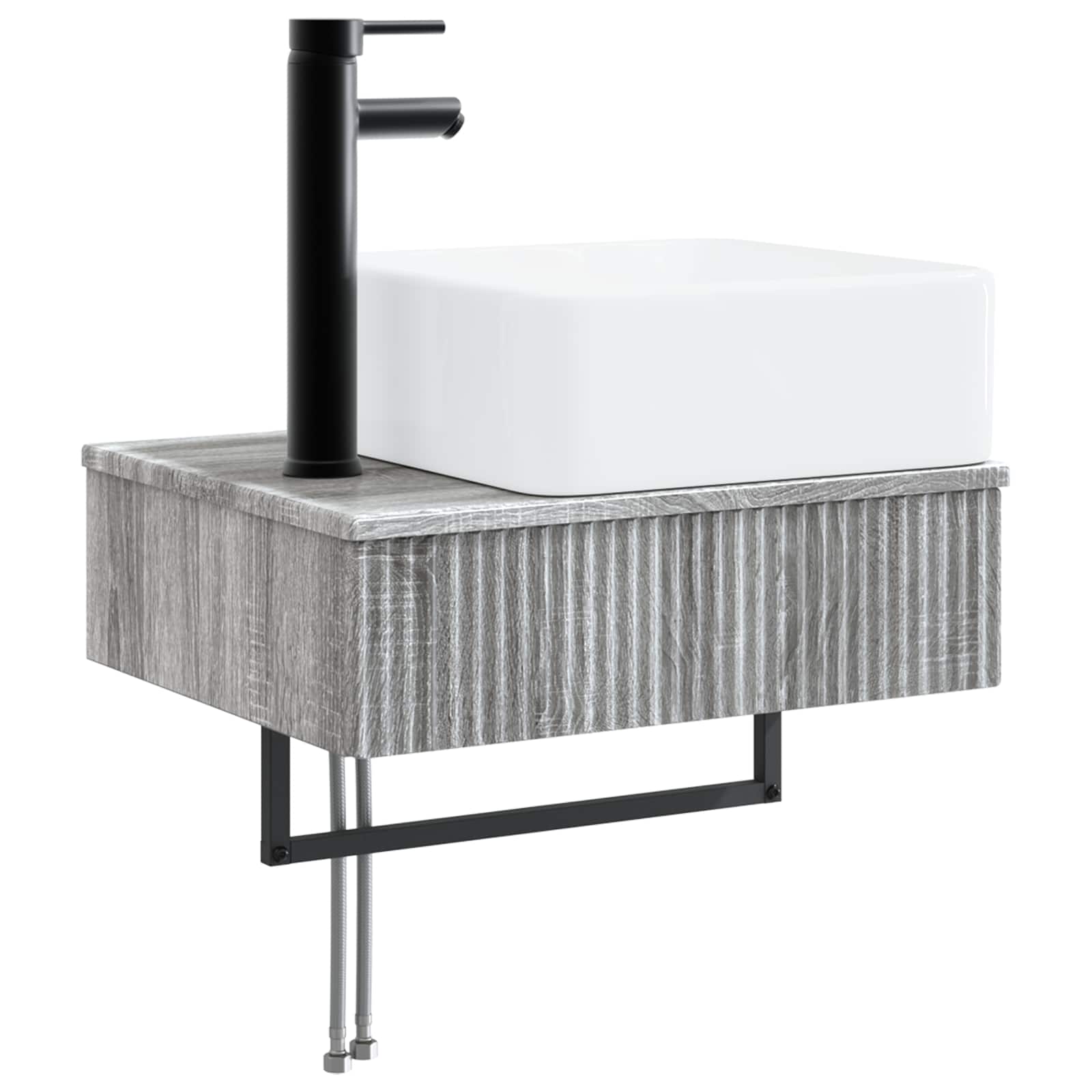 Wandmontiertes Waschbecken Grau Sonoma 50 x 41 x 39 cm