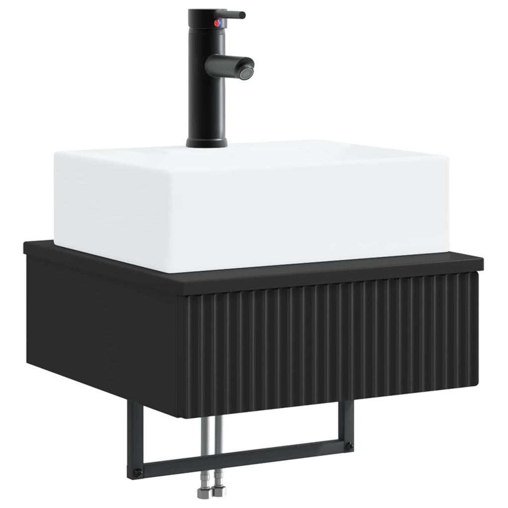 Wandmontiertes Waschbecken Schwarz 40 x 41 x 39 cm