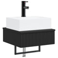 Wandmontiertes Waschbecken Schwarz 40 x 41 x 39 cm
