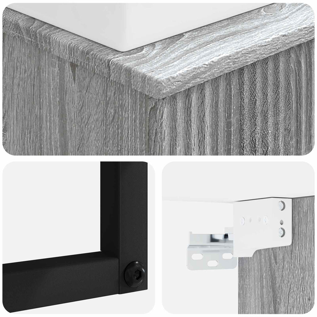 Wandmontiertes Waschbecken Grau Sonoma 40 x 41 x 39 cm