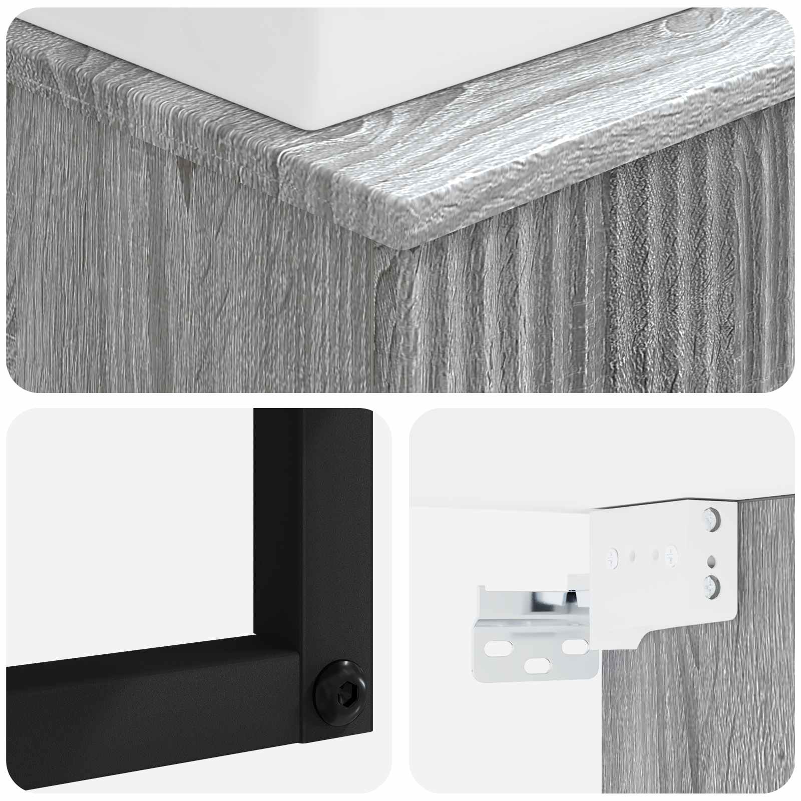 Wandmontiertes Waschbecken Grau Sonoma 40 x 41 x 39 cm