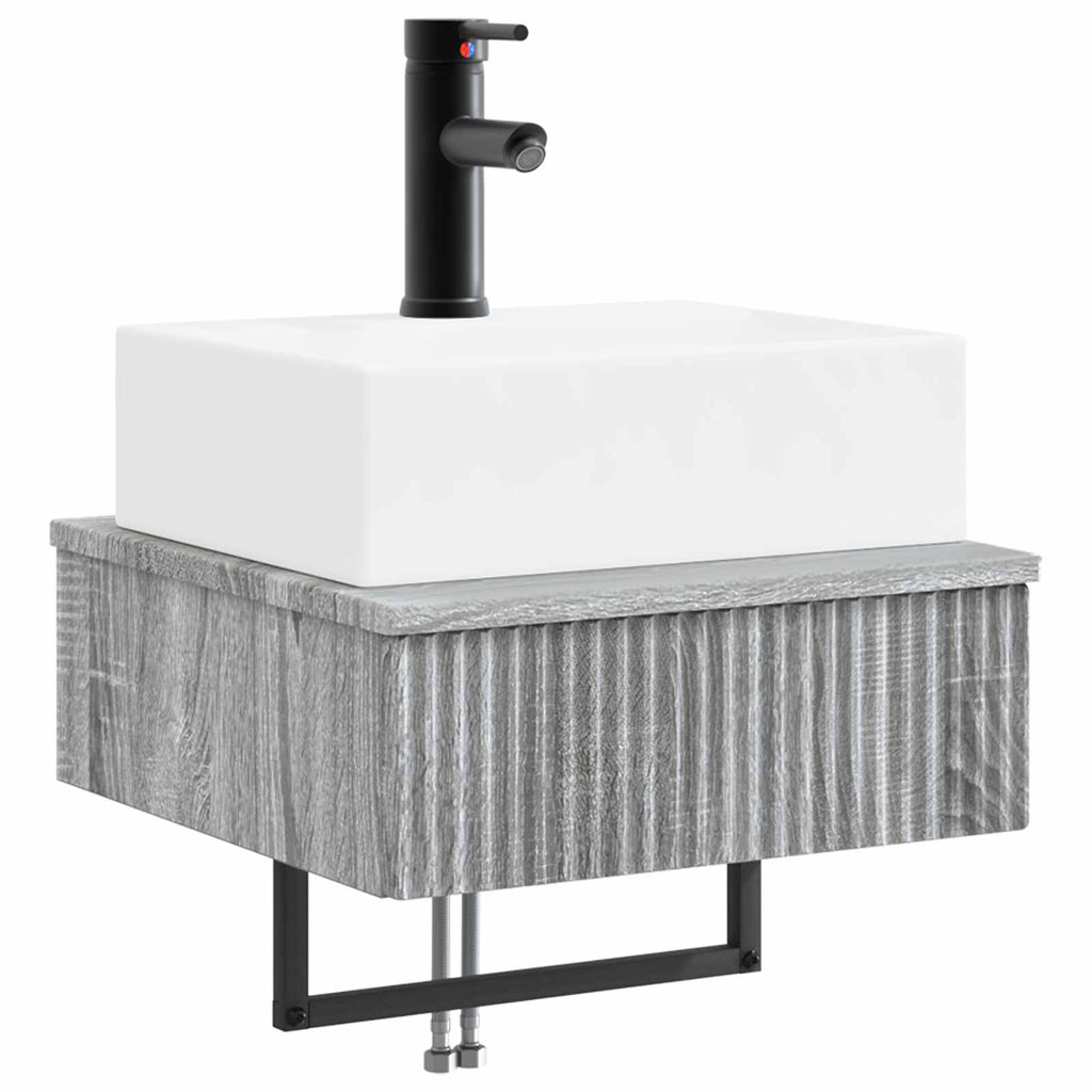Wandmontiertes Waschbecken Grau Sonoma 40 x 41 x 39 cm