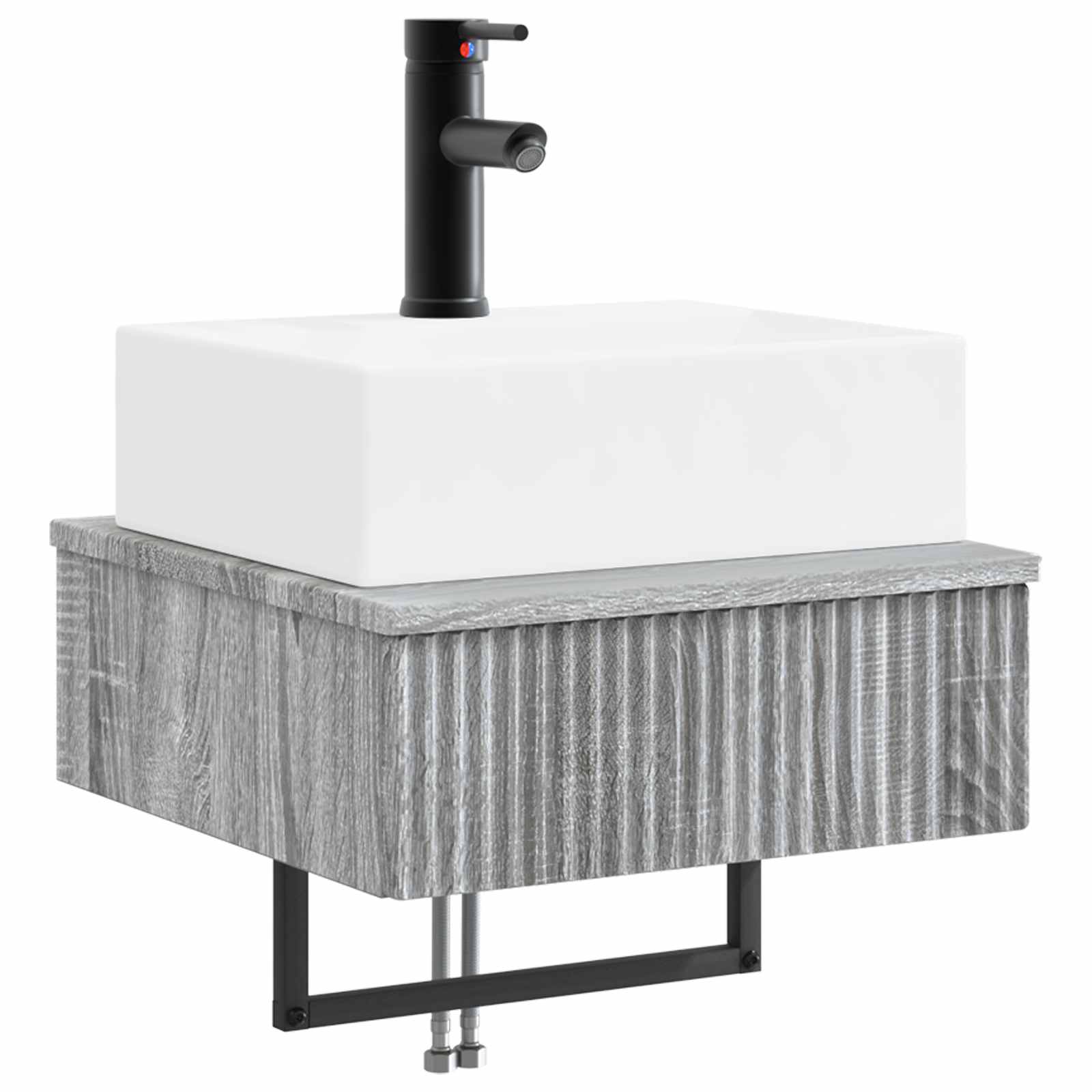 Wandmontiertes Waschbecken Grau Sonoma 40 x 41 x 39 cm
