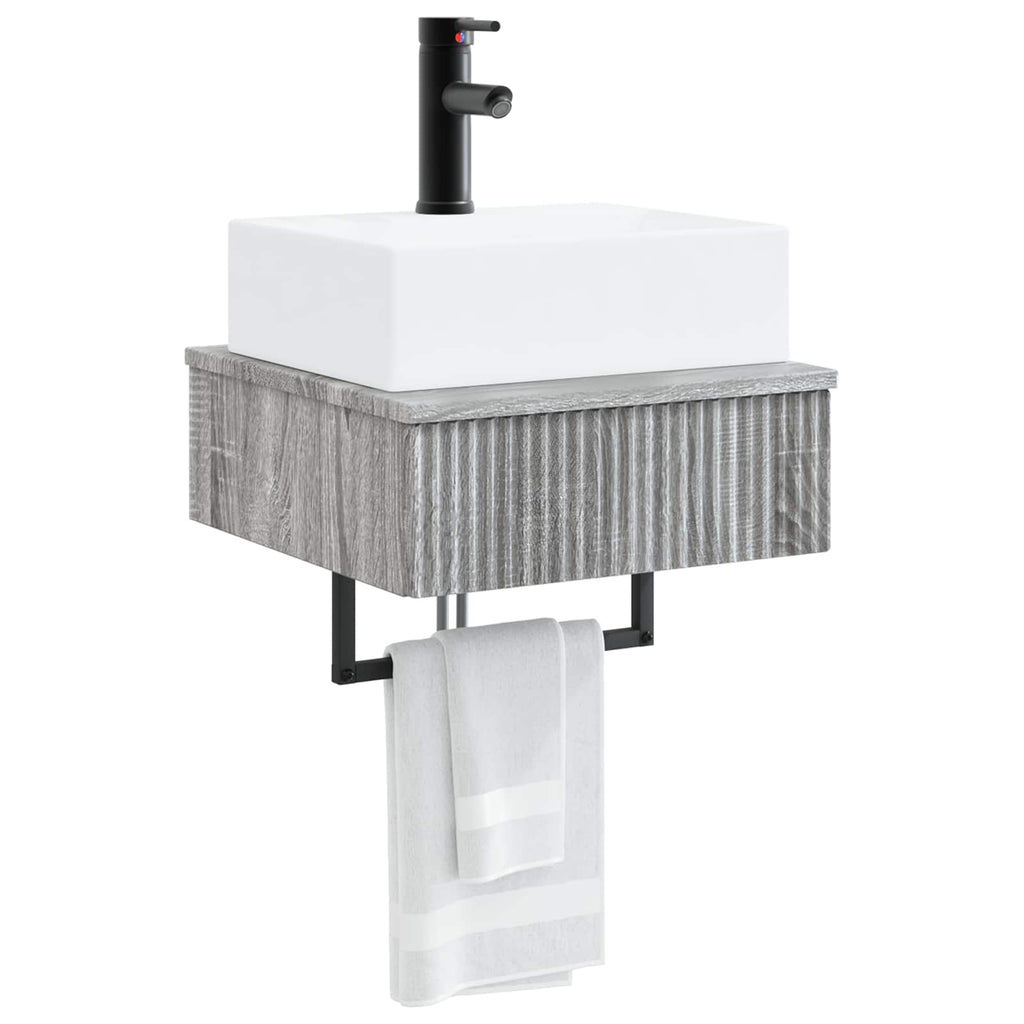 Wandmontiertes Waschbecken Grau Sonoma 40 x 41 x 39 cm