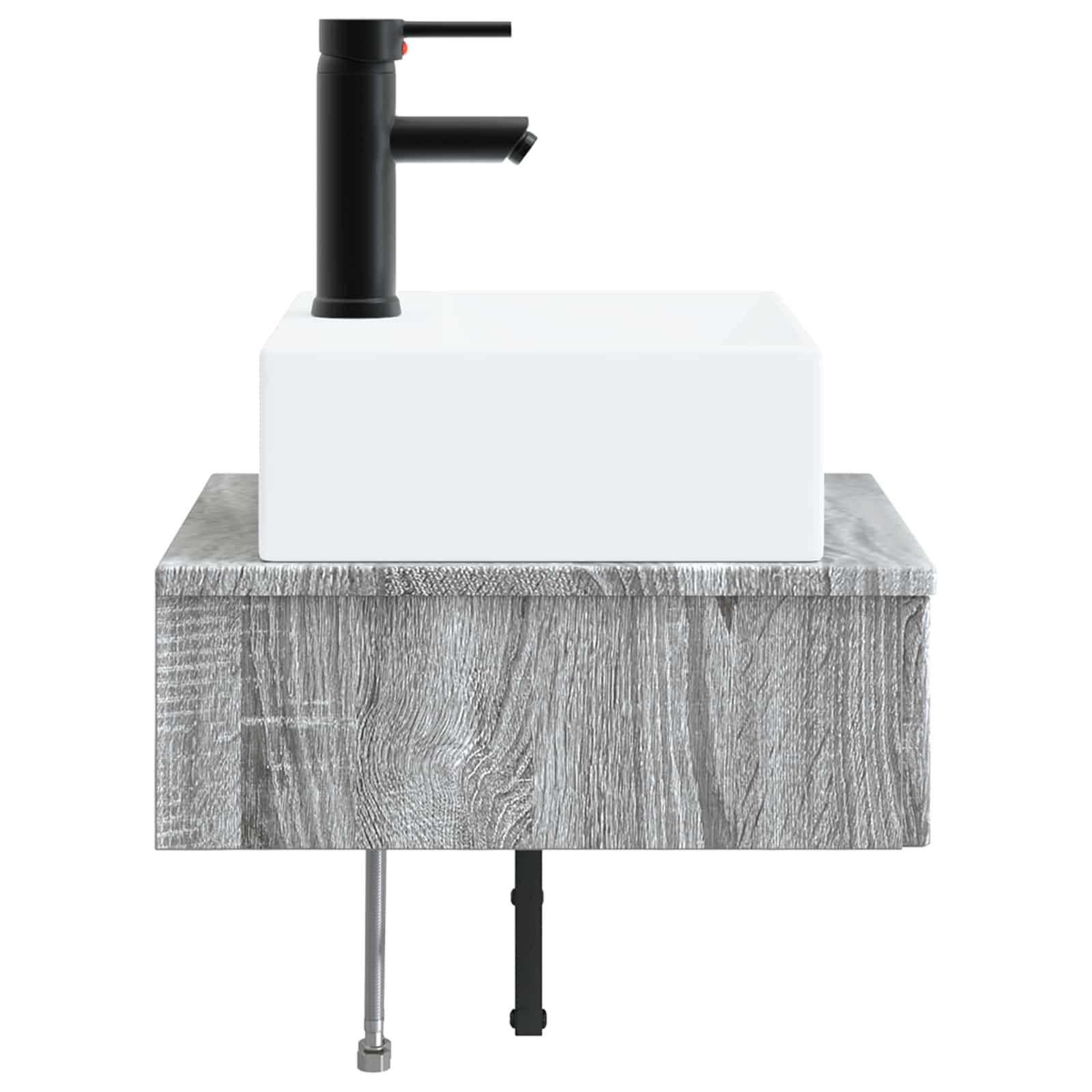 Wandmontiertes Waschbecken Grau Sonoma 40 x 41 x 39 cm