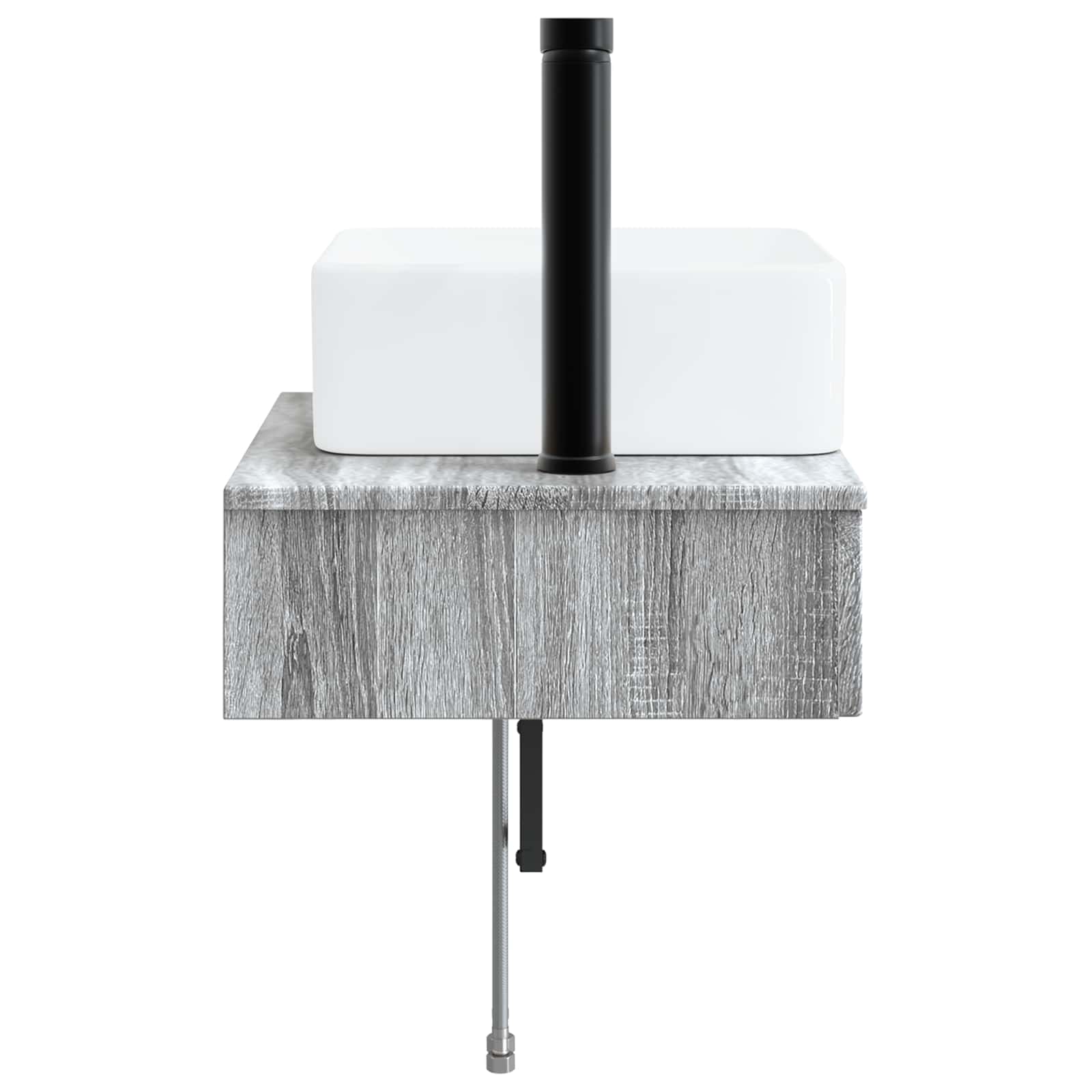 Wandmontiertes Waschbecken Grau Sonoma 53 x 35 x 39 cm