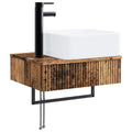 Wandmontiertes Waschbecken Altholz 53 x 35 x 39 cm