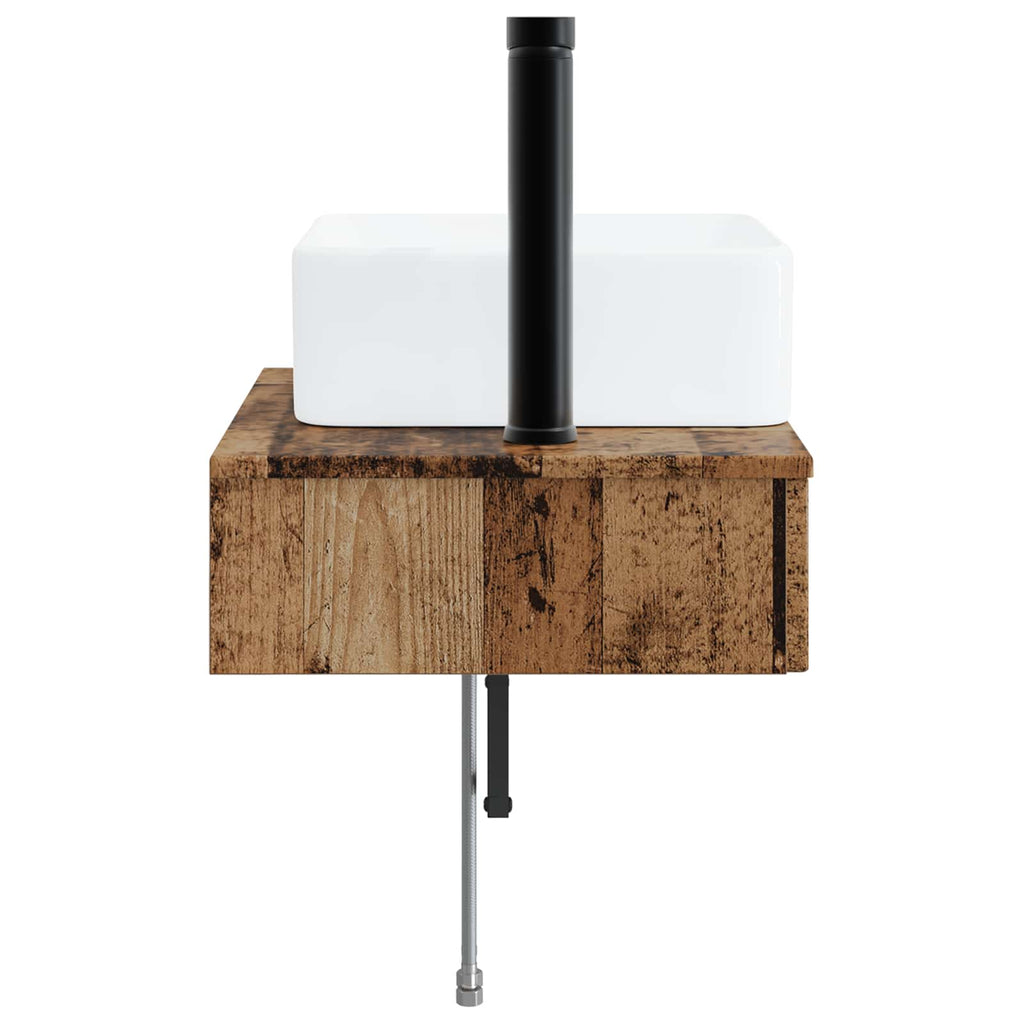 Wandmontiertes Waschbecken Altholz 53 x 35 x 39 cm