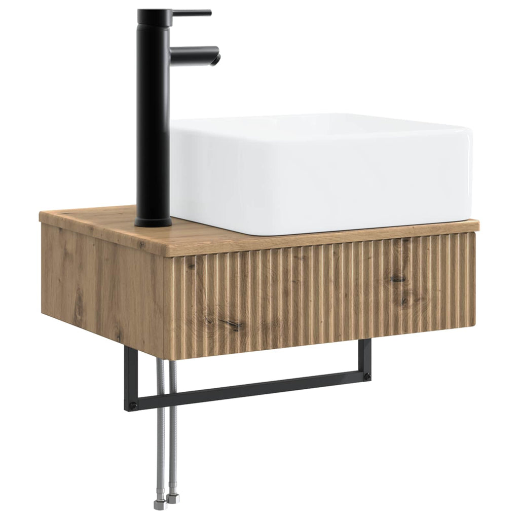Wandmontiertes Waschbecken Artisan-Eiche 53 x 35 x 39 cm