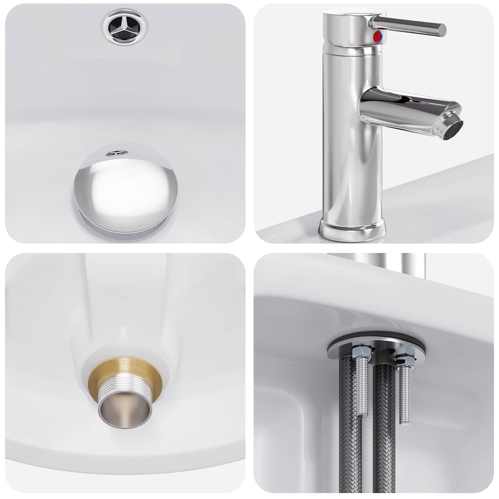 Waschbecken fürs Badezimmer Chrom 59 x 35 x 21 cm Metall