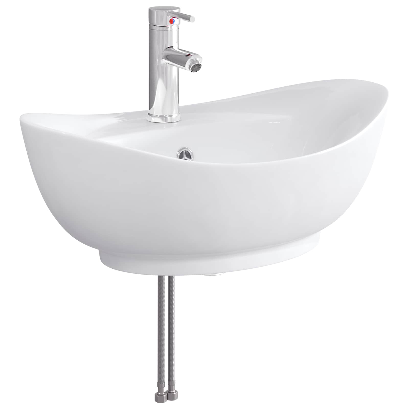 Waschbecken fürs Badezimmer Chrom 59 x 35 x 21 cm Metall
