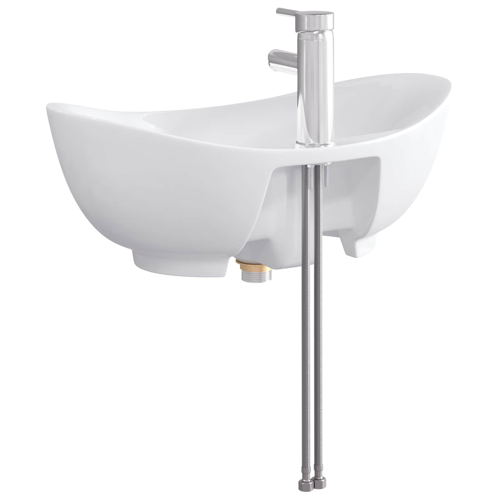 Waschbecken fürs Badezimmer Chrom 59 x 35 x 21 cm Metall