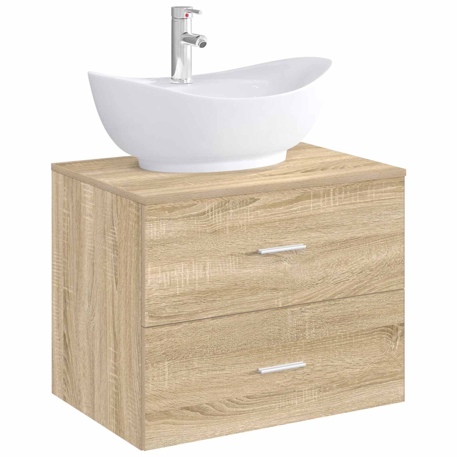 Waschbecken fürs Badezimmer Chrom 59 x 35 x 21 cm Metall