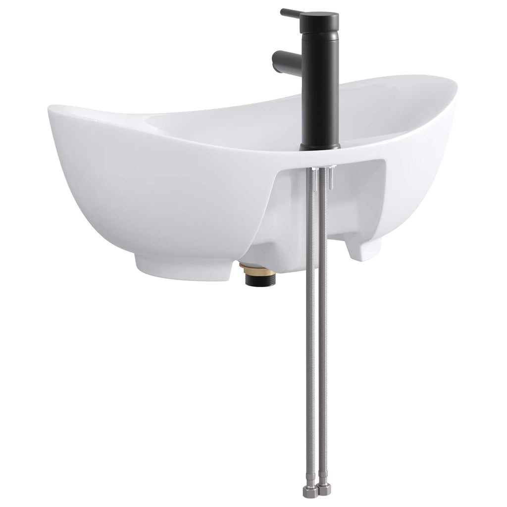 Waschbecken fürs Badezimmer Matt Schwarz 59 x 35 x 21 cm Metall