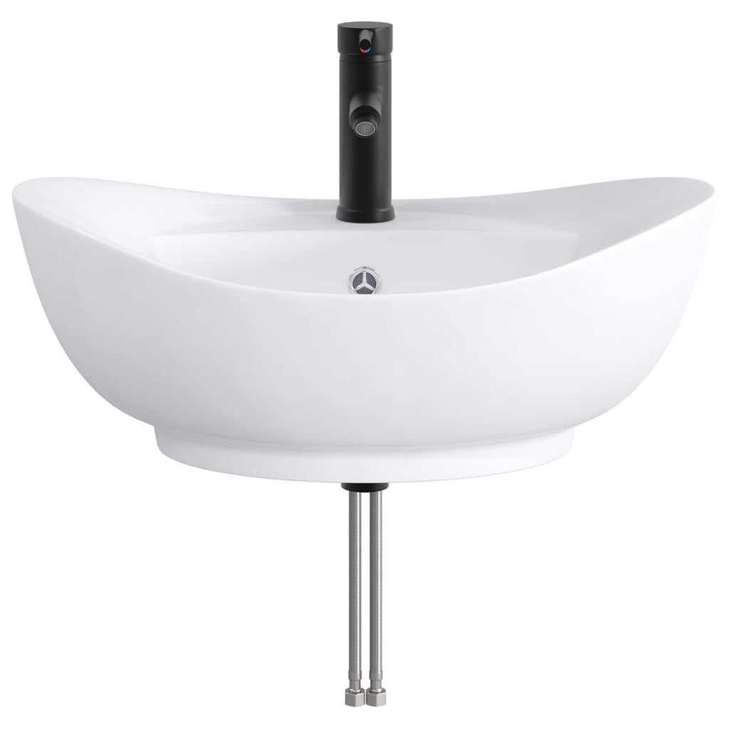 Waschbecken fürs Badezimmer Matt Schwarz 59 x 35 x 21 cm Metall
