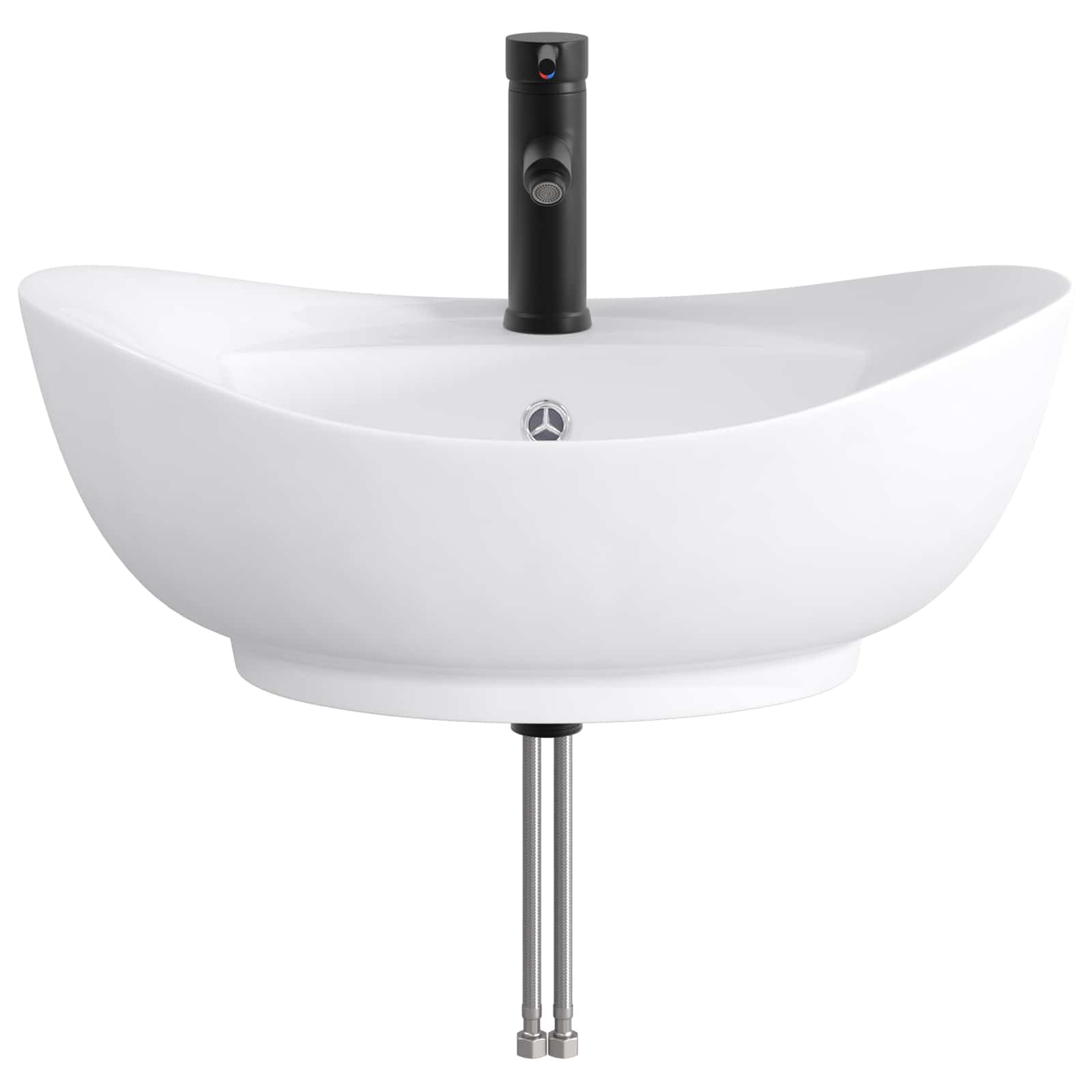Waschbecken fürs Badezimmer Matt Schwarz 59 x 35 x 21 cm Metall