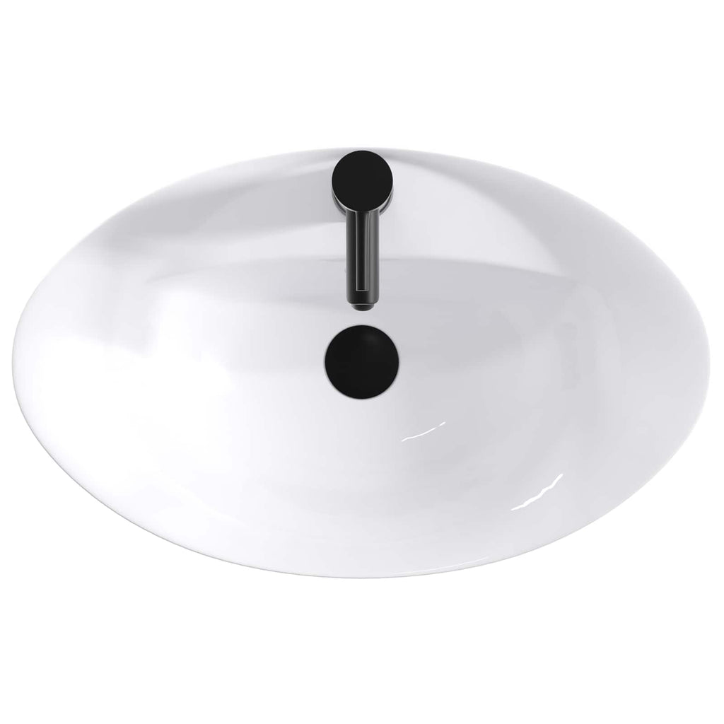 Waschbecken fürs Badezimmer Matt Schwarz 59 x 35 x 21 cm Metall