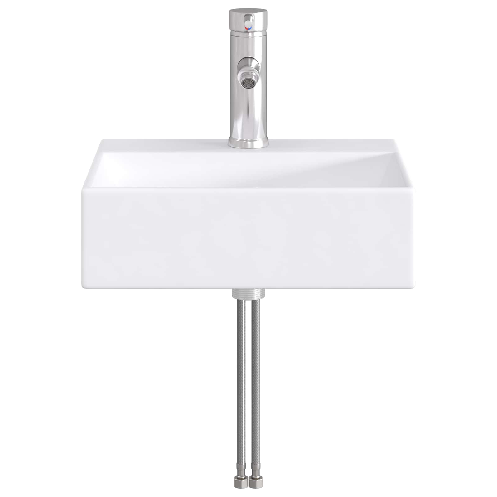 Waschbecken fürs Badezimmer Chrom 39 x 30,5 x 12,5 cm Metall