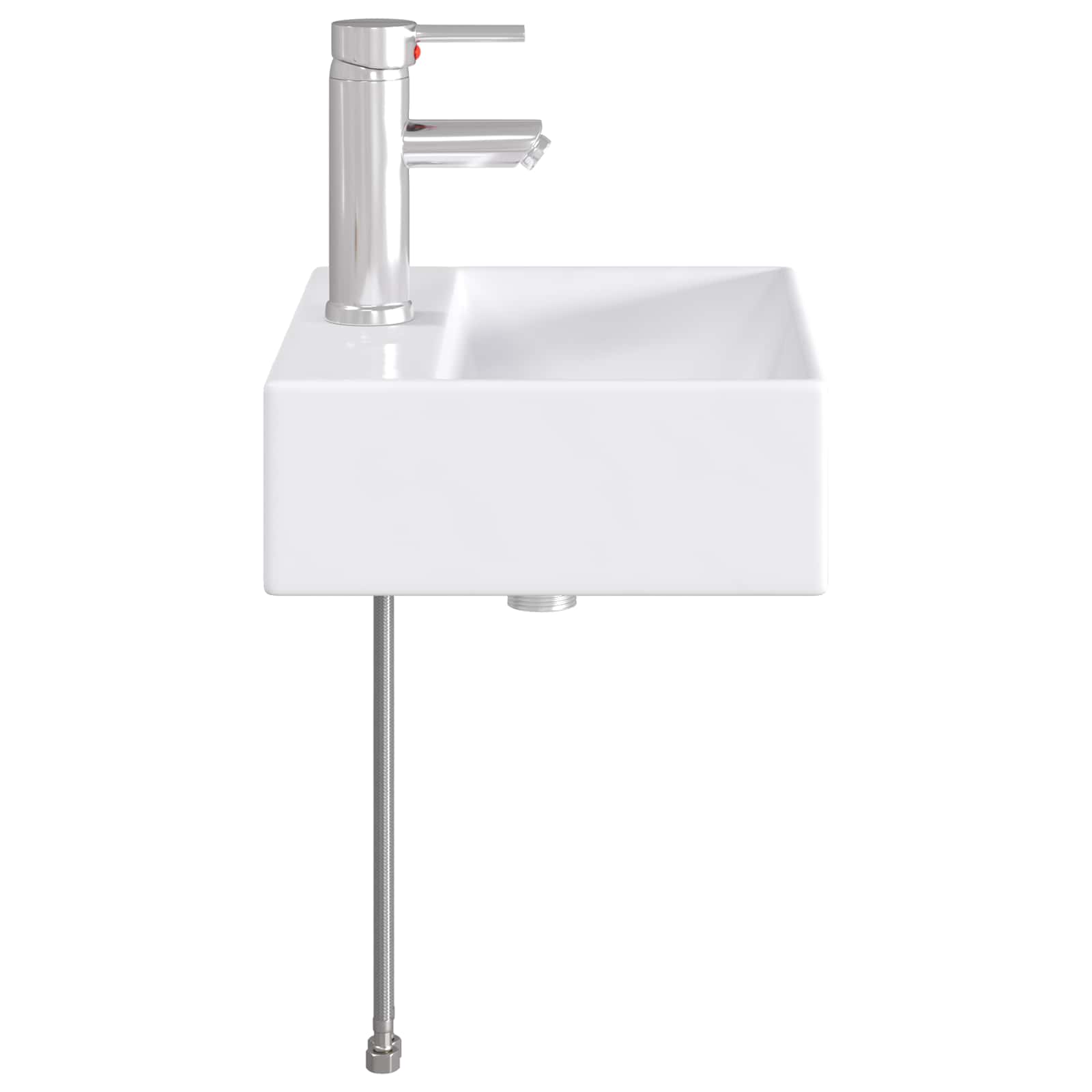 Waschbecken fürs Badezimmer Chrom 39 x 30,5 x 12,5 cm Metall
