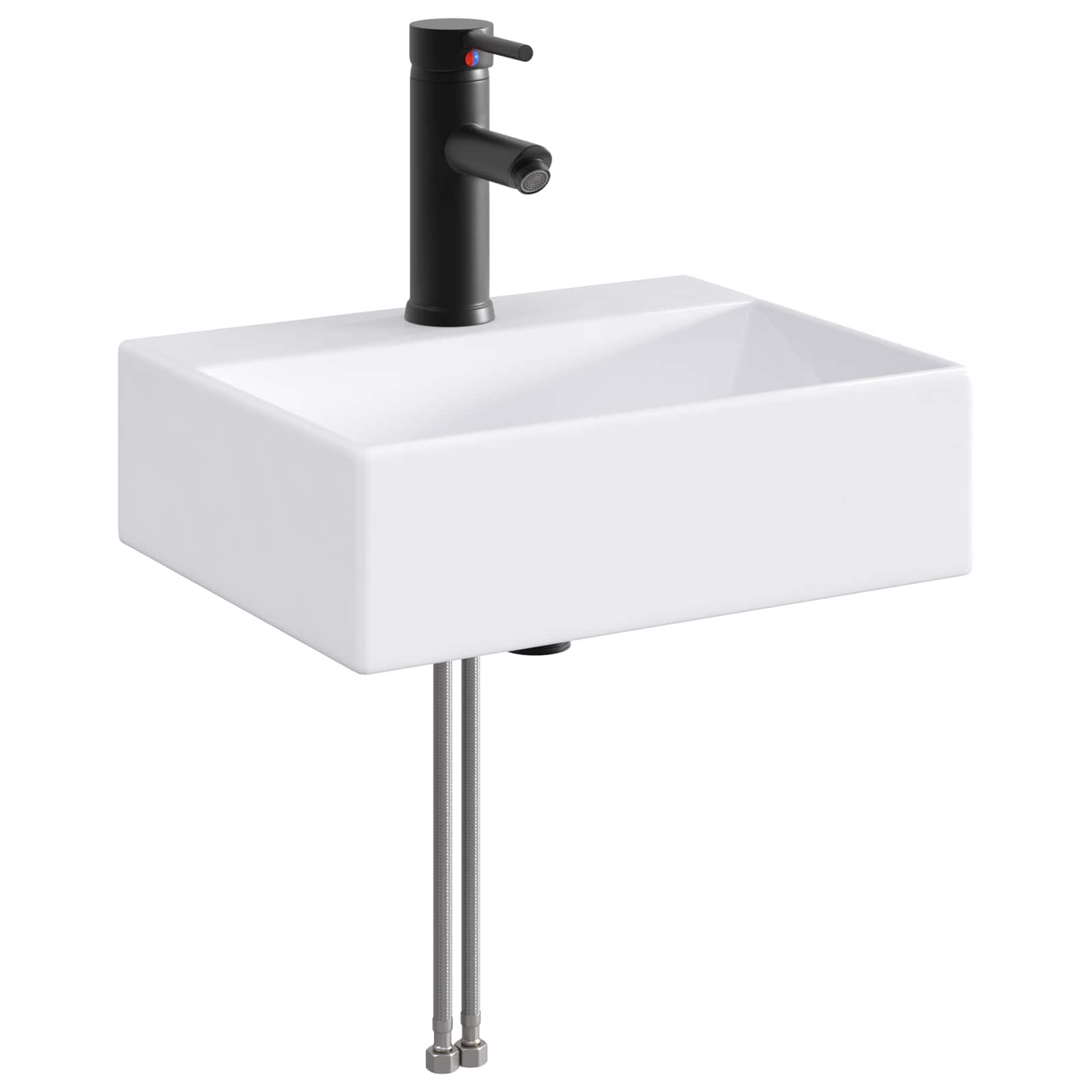 Waschbecken fürs Badezimmer Matt Schwarz 39 x 30,5 x 12,5 cm