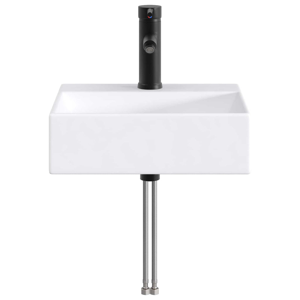 Waschbecken fürs Badezimmer Matt Schwarz 39 x 30,5 x 12,5 cm