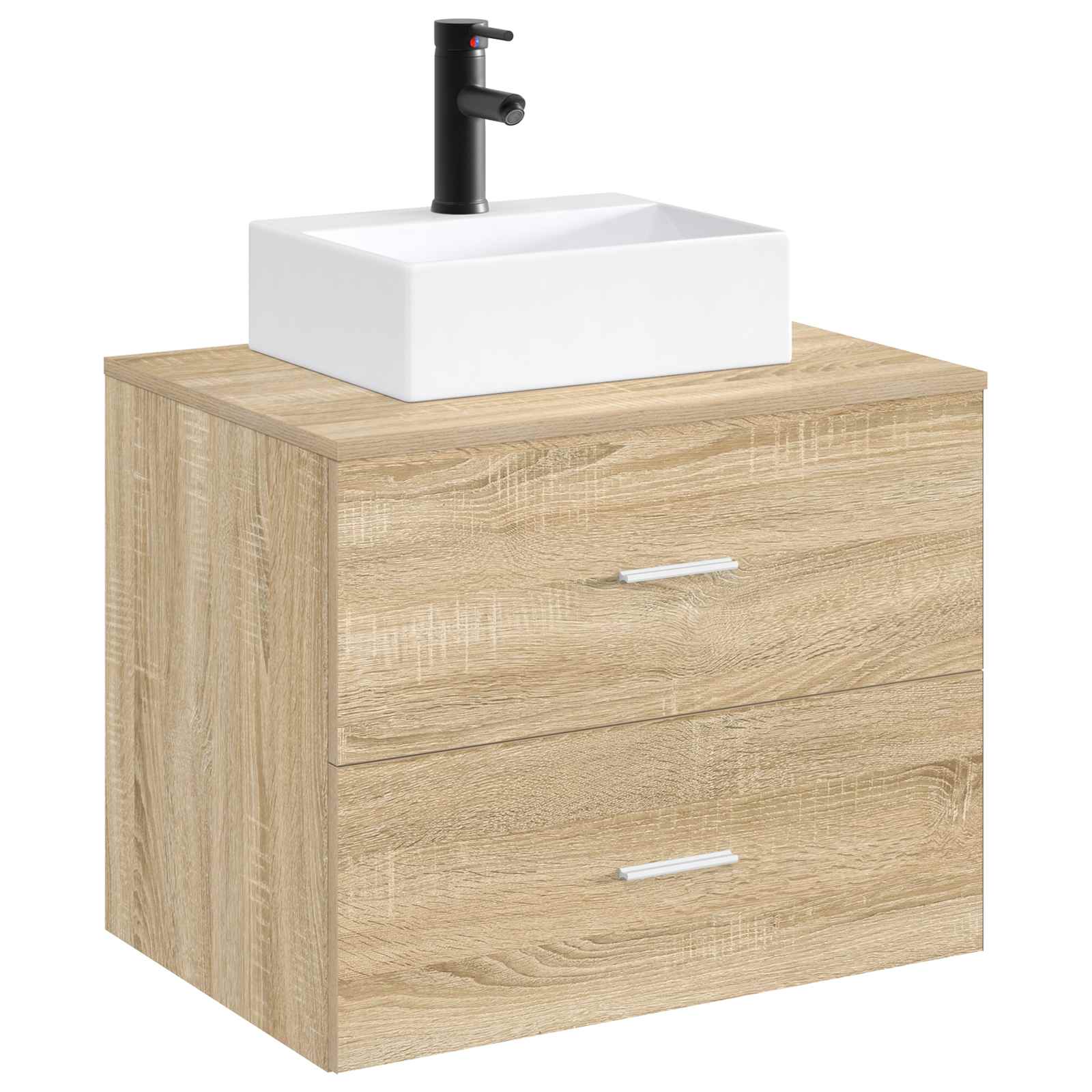 Waschbecken fürs Badezimmer Matt Schwarz 39 x 30,5 x 12,5 cm