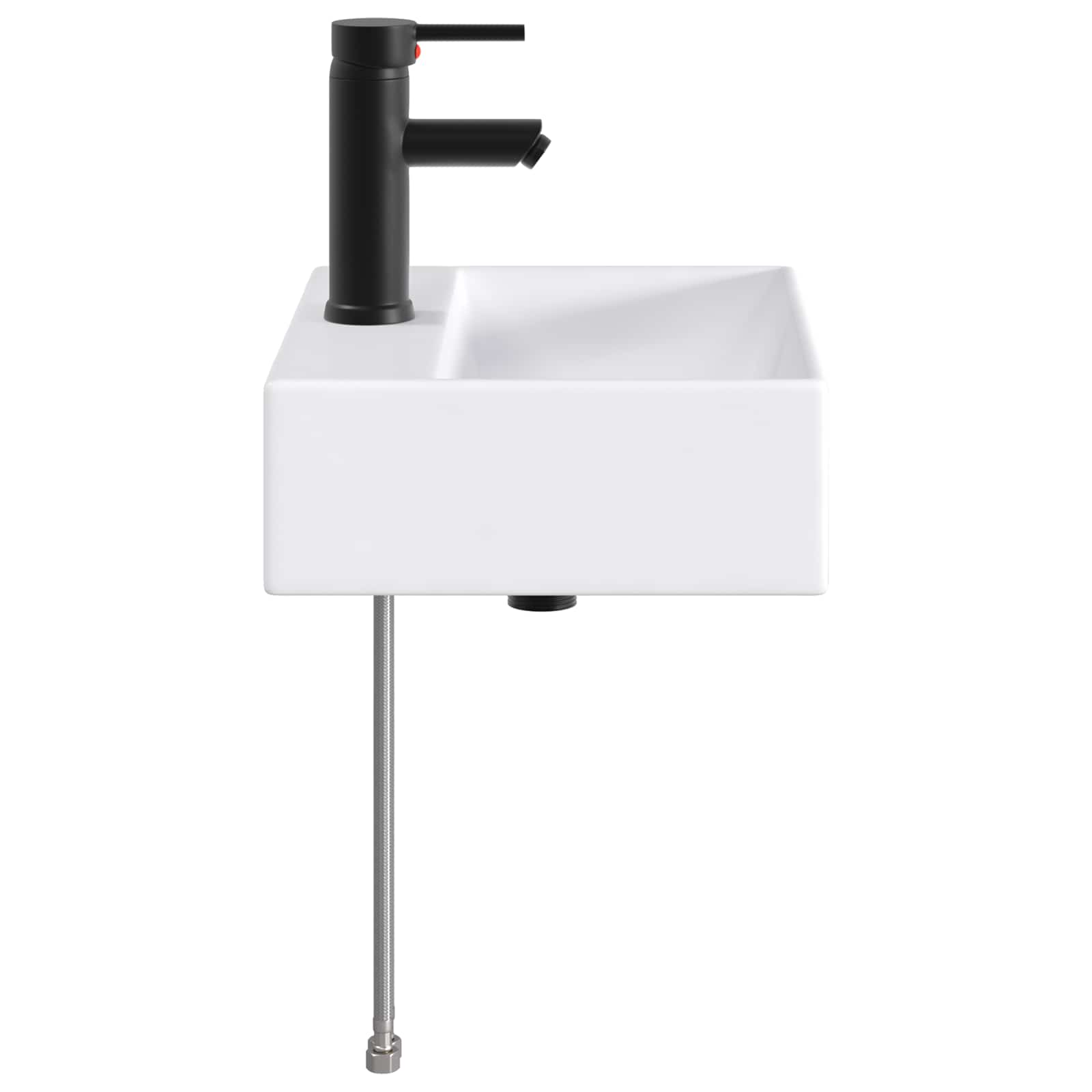 Waschbecken fürs Badezimmer Matt Schwarz 39 x 30,5 x 12,5 cm