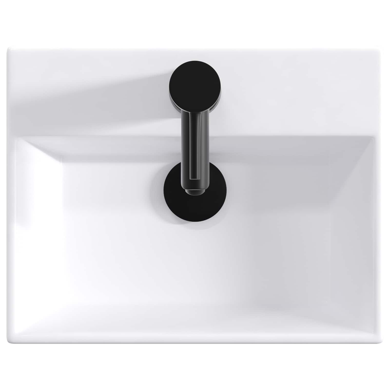 Waschbecken fürs Badezimmer Matt Schwarz 39 x 30,5 x 12,5 cm