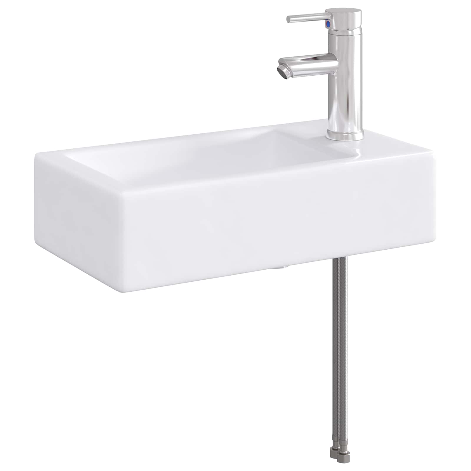 Waschbecken fürs Badezimmer Chrom 45,5 x 25,5 x 13 cm Metall