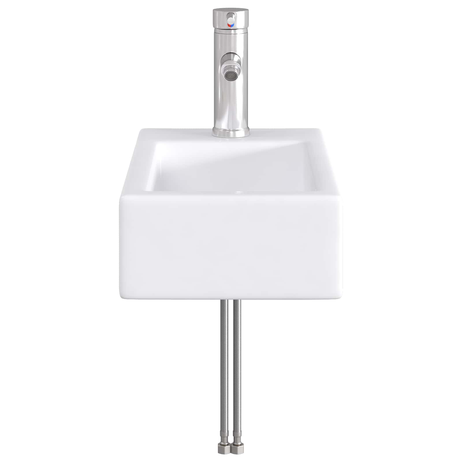 Waschbecken fürs Badezimmer Chrom 45,5 x 25,5 x 13 cm Metall