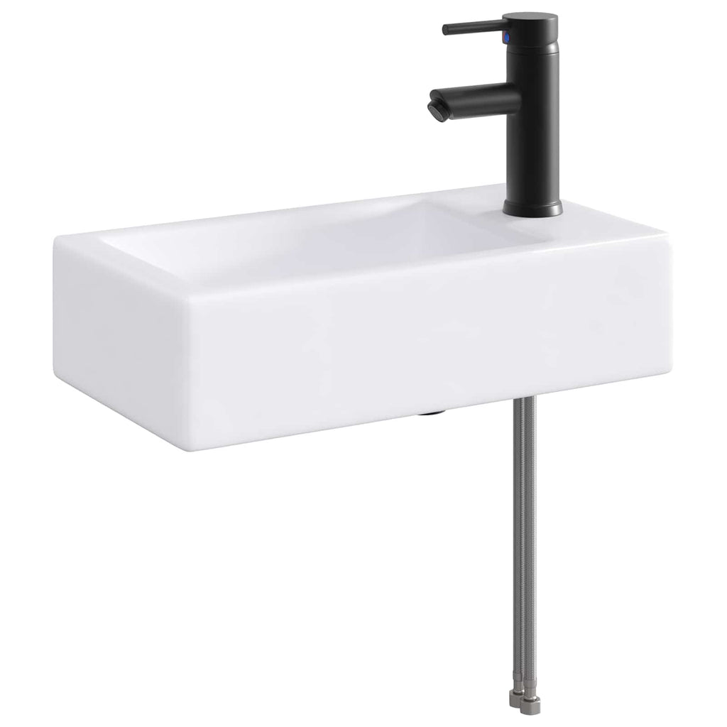 Waschbecken fürs Badezimmer Matt Schwarz 45,5 x 25,5 x 13 cm