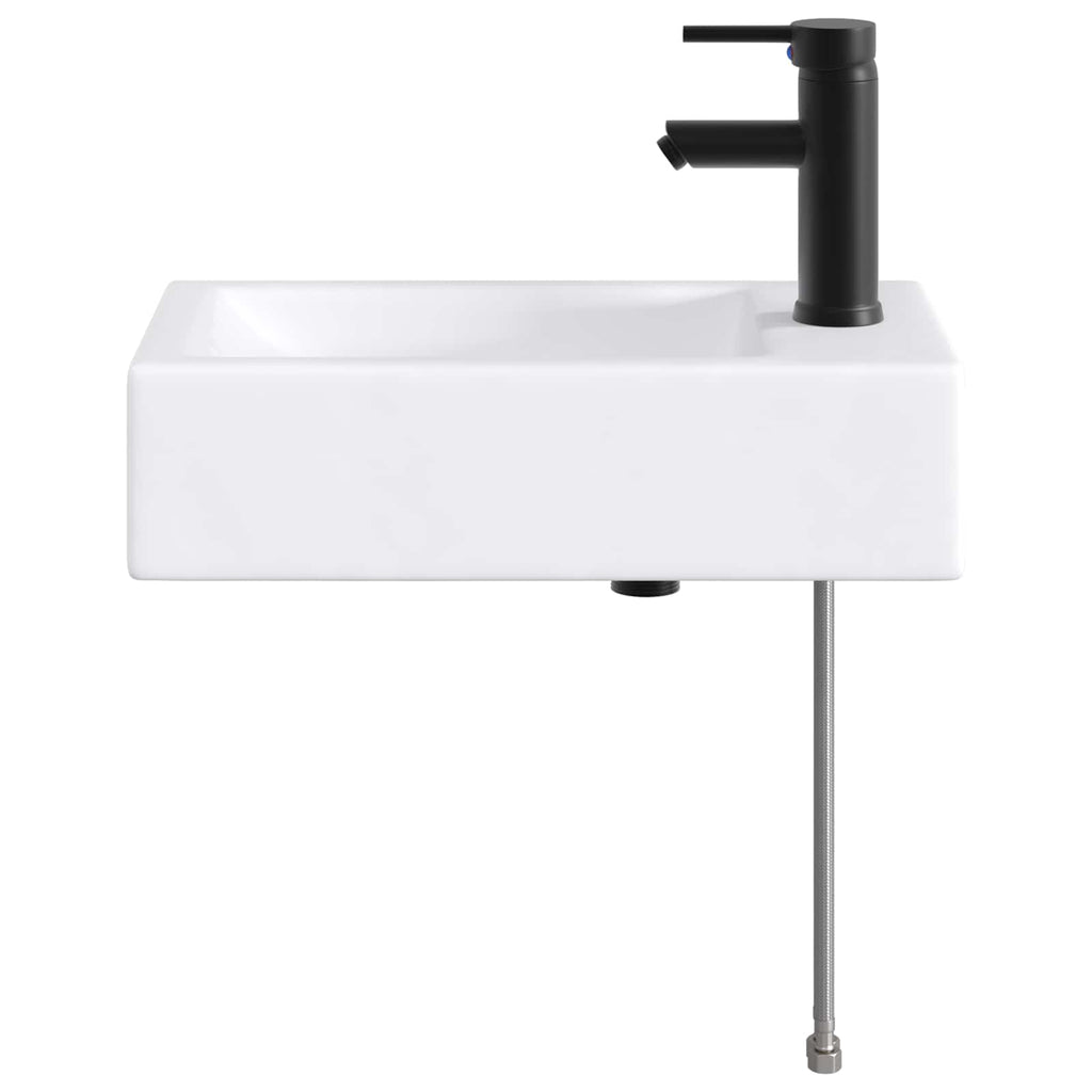 Waschbecken fürs Badezimmer Matt Schwarz 45,5 x 25,5 x 13 cm