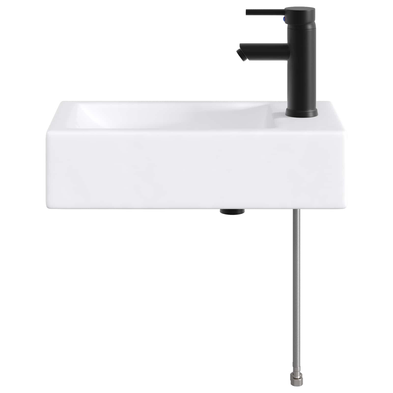 Waschbecken fürs Badezimmer Matt Schwarz 45,5 x 25,5 x 13 cm